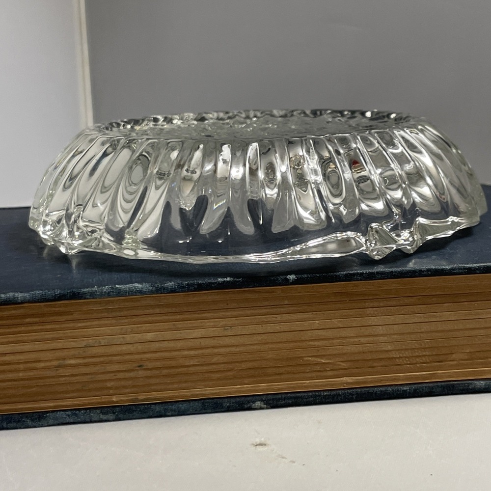 Vintage Cigar Ashtray By‎ Pasari Indonesia 5.5" Pressed Glass Clear - Picture 9 of 9